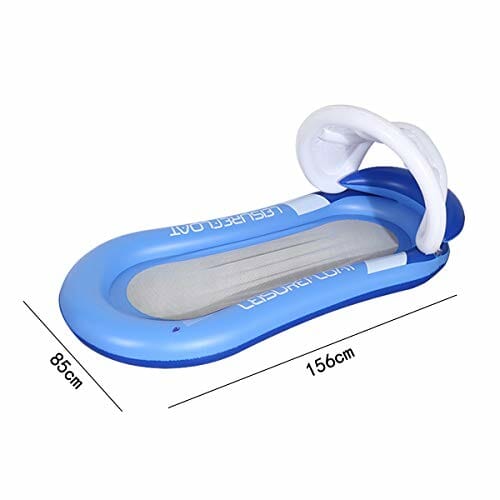 Queta Materac dmuchany na basen, dmuchany hamak wodny, zabawka na lato, basen, zabawka niebieska, 160 x 90 cm - obrazek 2