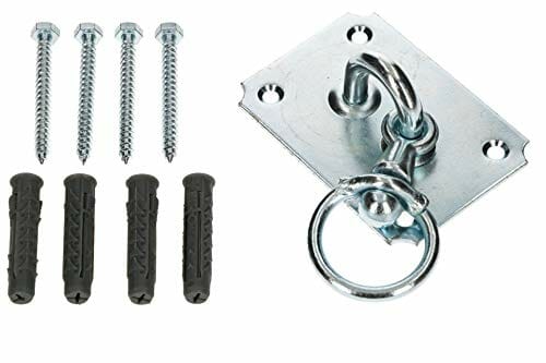 KOTARBAU Hak sufitowy 130 mm x 100 mm, obracany o 360°, uchwyt sufitowy, zawieszenie fotela wiszącego, hamaka, worka bokserskiego, udźwig do 300 kg - obrazek 2