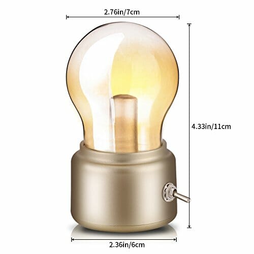z żarówką retro USB Ładowalna lampka nocna LED Mini Lampka nocna na bi - obrazek 9