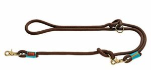 HUNTER OSS regulowana smycz prowadząca, lina, mosiężny karabińczyk, morska, 1,0 x 200 cm, brązowa