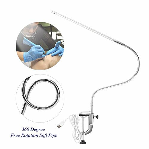 Lampa Biurkowa LED z Klipsem - Regulowana Lampa Stołowa do Manicure i - obrazek 2