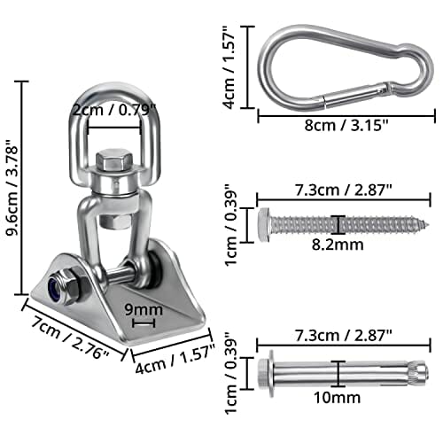 BELLE YOU Wytrzymały haczyk do sufitu wiszącego (zestaw 2 sztuk) - Obr - obrazek 7