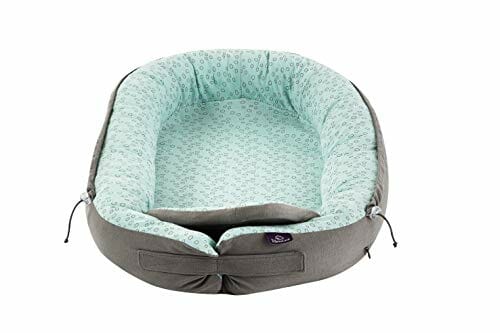 Träumeland Home – oddychające gniazdo z wysokiej jakości materacem i przepuszczającym powietrze wstawką, wzór: koła miętowe - obrazek 10
