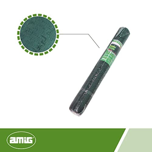 amig - Grünes Verdunkelungsnetz | Hochdichtes Polyethylen-Netz UV-beständig, Gartenwerkzeuge zum Schatten und Aufstellen in Zäunen | Maße: 1,5 x 10 m. - obrazek 4