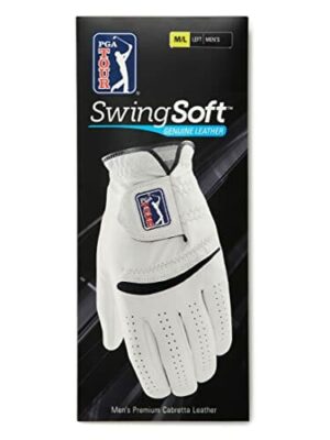 Rękawica skórzana męska - lewa, jasna biel, S
