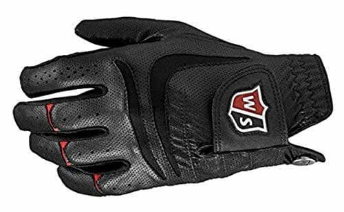 Wilson Staff męskie rękawice golfowe, Grip Plus, materiał kombi, rozmiar: M/L, leworęczne, MLH, czarne, WGJA00103ML - obrazek 3
