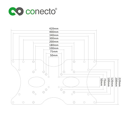 conecto Adapter VESA, płyta adapterowa, uniwersalna, VESA 50 x 50 do 4 - obrazek 4