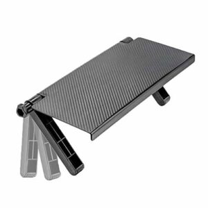 Jieddey Górna półka na ekran, półka na telewizor stojak stojak stojak stojak na telewizor regulowany ekran stojak do przechowywania składany monitor górny półka organizer na płaskim ekranie TV komputer czarny