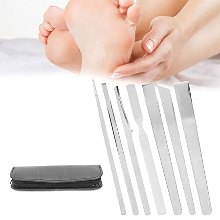 Zestaw noży do pedicure, profesjonalny nóż do pedicure, zestaw do usuwania zrogowaciałego naskórka, pilnik do stóp ze stali nierdzewnej, pilnik do stóp z pudełkiem do przechowywania - obrazek 5