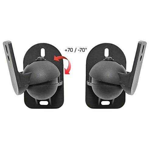 Maclean MC-526 Profesjonalne Ścienne Uchwyty Głośnikowe o Maksymalnym obciążeniu: aż 7 kg (2 x 3,5 kg), 2x Uniwersalne Statywy na Głośniki Mocowane na Ścianę, Regulowane Uchwyty na Kolumny - obrazek 2