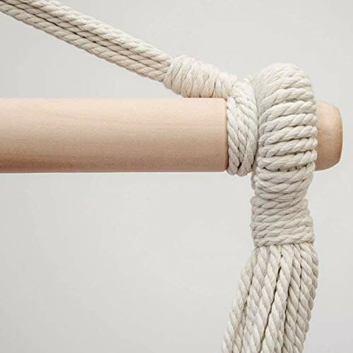 AMANKA Fotel wiszący XXL z komorą boczną i poduszką – 220 x 120 cm, hamak zewnętrzny do 150 kg - obrazek 3