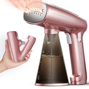 MIYAY przenośny parowar do odzieży, szybkie nagrzewanie, składany parowar, ręczny parowar do tkanin, 320 ml, duży, zdejmowany zbiornik na wodę, do domu i podróży, parowar do usuwania zmarszczek, 1500 W