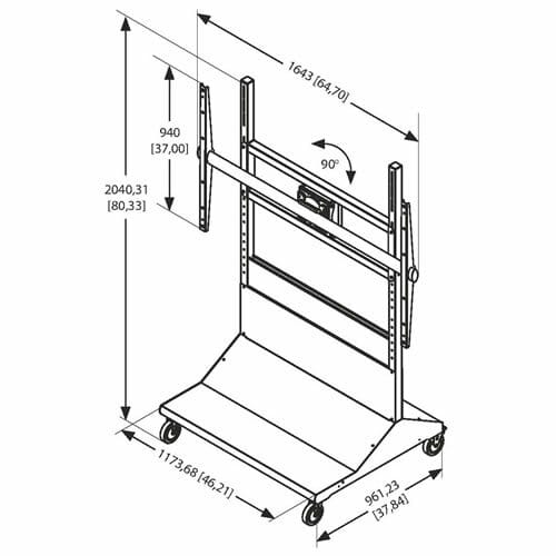 Vogels obrotowy wózek wystawowy do Panasonic 85-calowy telewizor LCD - obrazek 2