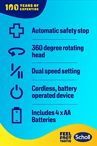 Scholl Aksamitny gładki elektryczny pilnik do stóp pedicure środek do - obrazek 3