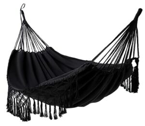 KEREITH Hamak ogrodowy na zewnątrz, miękka bawełna, hamak kempingowy z plecakiem, najlepszy na patio