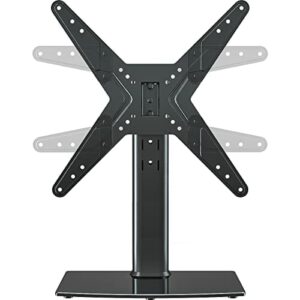 Uniwersalny stojak pod telewizor, do telewizorów o przekątnej od 21 do 119,4 cm, obracany o 90 stopni, 4 poziomy wysokości, z hartowanego szkła, do 45 kg