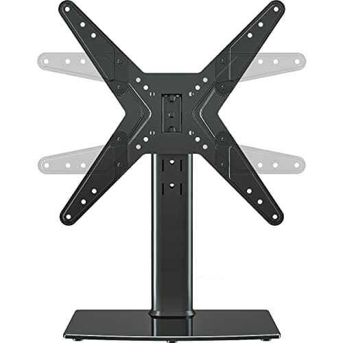 Uniwersalny stojak pod telewizor, do telewizorów o przekątnej od 21 do 119,4 cm, obracany o 90 stopni, 4 poziomy wysokości, z hartowanego szkła, do 45 kg