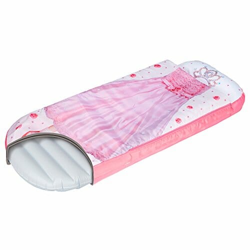 Worlds Apart Junior-ReadyBed – śpiwór dziecięcy i łóżko dmuchane w jednym, poliestrowym, różowo-białym, 150 x 62 x 20 cm - obrazek 3