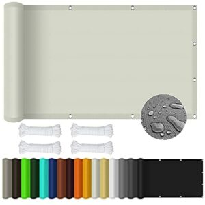 Sonnensegel Sonnenschutz 2.5 x 3 m Rechteckig Wasserdicht UV Schutz Sonnensegel Wasserdicht PES Polyester Reißfest Wetterfest für Außenbereich Terrasse und Garten, Elfenbein