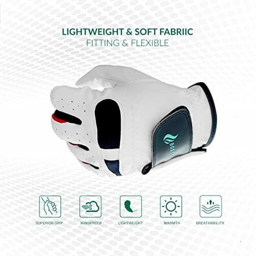 BOSSER Męskie Rękawice Golfowe ze Skóry i Elastanu dla Lewej Ręki, Erg - obrazek 6