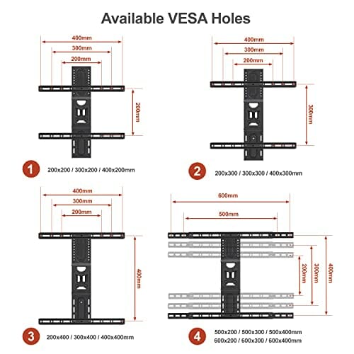 Uniwersalny uchwyt ścienny do telewizorów LCD/LED od 45 do 75 cali (11 - obrazek 4