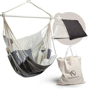 Fotel wiszący Basic + Feeling_Parent (beżowo-szary bez zestawu montażowego)