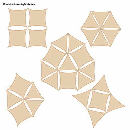 AMANKA 98% ochrony przed promieniowaniem UV: 2 x 2 x 2 ?agiel przeciws - obrazek 2