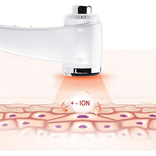 BOWKA Kosmetyczne urządzenie ultradźwiękowe 1 MHz + 3 MHz do ciała i twarzy, urządzenie ultradźwiękowe odmładzanie skóry, oczyszczanie skóry, przeciwzmarszczkowe i przeciwtrądzikowe - obrazek 6