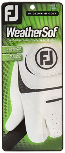 Footjoy Męskie rękawiczki WeatherSof, męskie, WeatherSof, białe, M - paquete de 2
