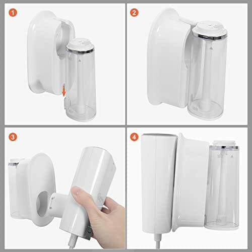 WANNYTON prostownica parowa żelazko podróżne żelazko parowe parowiec odzież żelazko ręczne ze szczotką parową 150 ml 1000 W na wakacje domowe podróż służbowa - obrazek 3