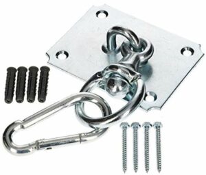 KOTARBAU Hak sufitowy 130 mm x 100 mm, obracany o 360°, uchwyt sufitowy, zawieszenie fotela wiszącego, hamaka, worka bokserskiego, udźwig do 300 kg