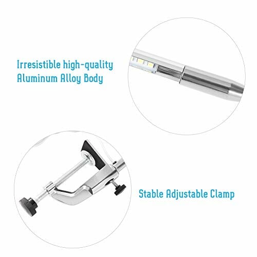 Lampa Biurkowa LED z Klipsem - Regulowana Lampa Stołowa do Manicure i - obrazek 6