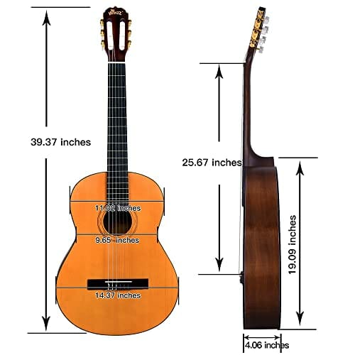 WINZZ Gitara koncertowa 39" z strunami Savarez - obrazek 7
