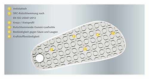 Abeba Clog 9200 - rubber gładka skóra biała, certyfikowana - obrazek 3