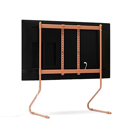 Pedestal Sway stojak pod telewizor o przekątnej od 40 do 70 cali | wysokiej jakości podstawka pod telewizor do salonu | wysoki stojak na telewizor | wyjątkowy stojak na telewizor | podwyższenie telewizora (różowy) - obrazek 2