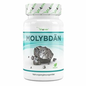 Molibden - 150 µg - 365 tabletek na rok - Pure Sodium Molibdate - Essential Trace Element - Highly Dosed - Vegan