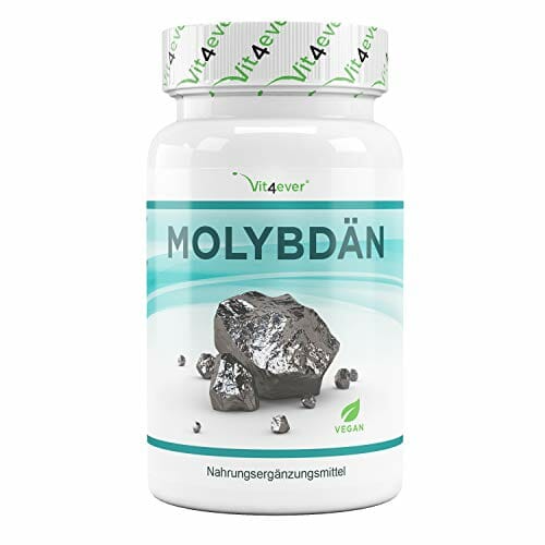 Molibden - 150 µg - 365 tabletek na rok - Pure Sodium Molibdate - Essential Trace Element - Highly Dosed - Vegan