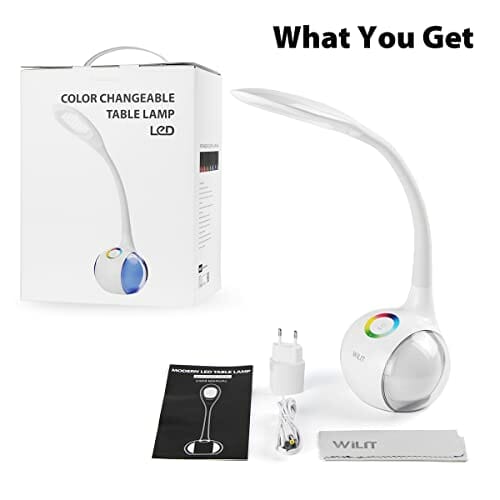 WILIT Lampka biurkowa LED dla dzieci, zmiana kolorów, lampka nocna dla - obrazek 4