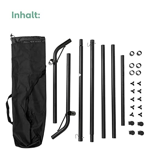 VITA5 Stelaż do hamaka do użytku na zewnątrz, stabilny, stalowy hamak ze stelażem, składany, przenośny stojak (bez uchwytu na napoje) - obrazek 4