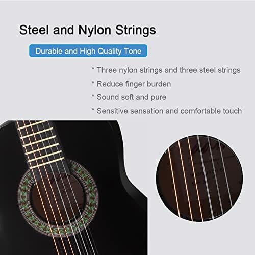 ADM 1/4 Zestaw do gitary klasycznej dla dzieci, dla początkujących, z - obrazek 2