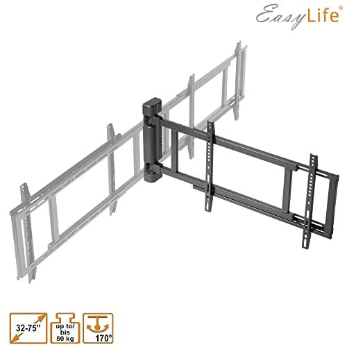 EasyLife Uchwyt ścienny TV, uchwyt elektrycznie obracany do 170°, uchw - obrazek 5