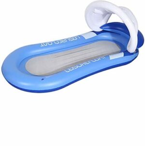 Queta Materac dmuchany na basen, dmuchany hamak wodny, zabawka na lato, basen, zabawka niebieska, 160 x 90 cm