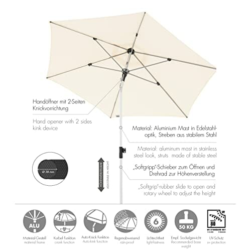 Doppler 416579820AZ Sonnenschirme, Nature - obrazek 7