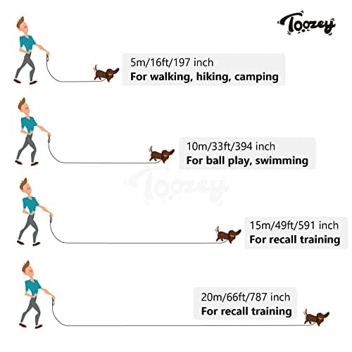 Toozey Smycz dla małych i średnich psów z antypoślizgowymi gumami i pa - obrazek 3