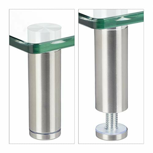 Relaxdays Podstawka pod monitor ze szkła, nakładka na telewizor, stojak na notebooka z regulacją wysokości 9 - 11 cm, szer. x gł.: 56 x 24 cm, przezroczysta - obrazek 5