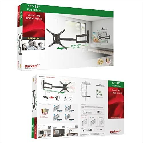 Barkan 102 cm długi uchwyt ścienny do telewizora, 13-83 cali wychylny/ - obrazek 5