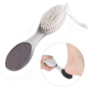 VIKSAUN Pilniki do stóp do twardej skóry pilnik do stóp 4 w 1 z kamieniem pumeksu pilnik do papieru ściernego ze stali nierdzewnej do łatwego usuwania martwej skóry, pedicure manicure do pielęgnacji stóp w gospodarstwie domowym (biały)