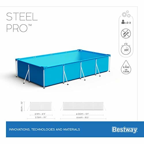 Bestway Steel Pro Frame basen bez pompy, prostokątny, 400 x 211 x 81 cm - obrazek 5