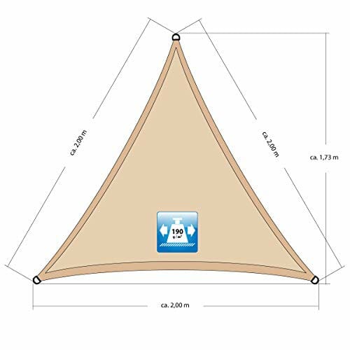 AMANKA 98% ochrony przed promieniowaniem UV: 2 x 2 x 2 ?agiel przeciws - obrazek 3