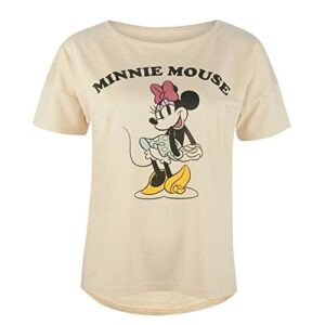 Minnie Mouse T-shirt damski biały top z krótkim rękawem Cradle to Cradle